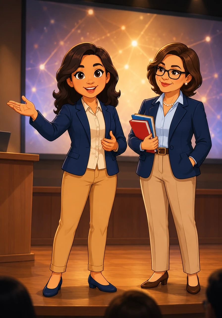 As the master's course neared its end, Yunuen stood proudly alongside Doctor Olga, presenting her comprehensive research on the ethical use of technology and artificial intelligence in public education. She emphasized that while AI can spark brilliant engagement, human values, empathy, and data privacy must always remain the guiding compass for any educator.