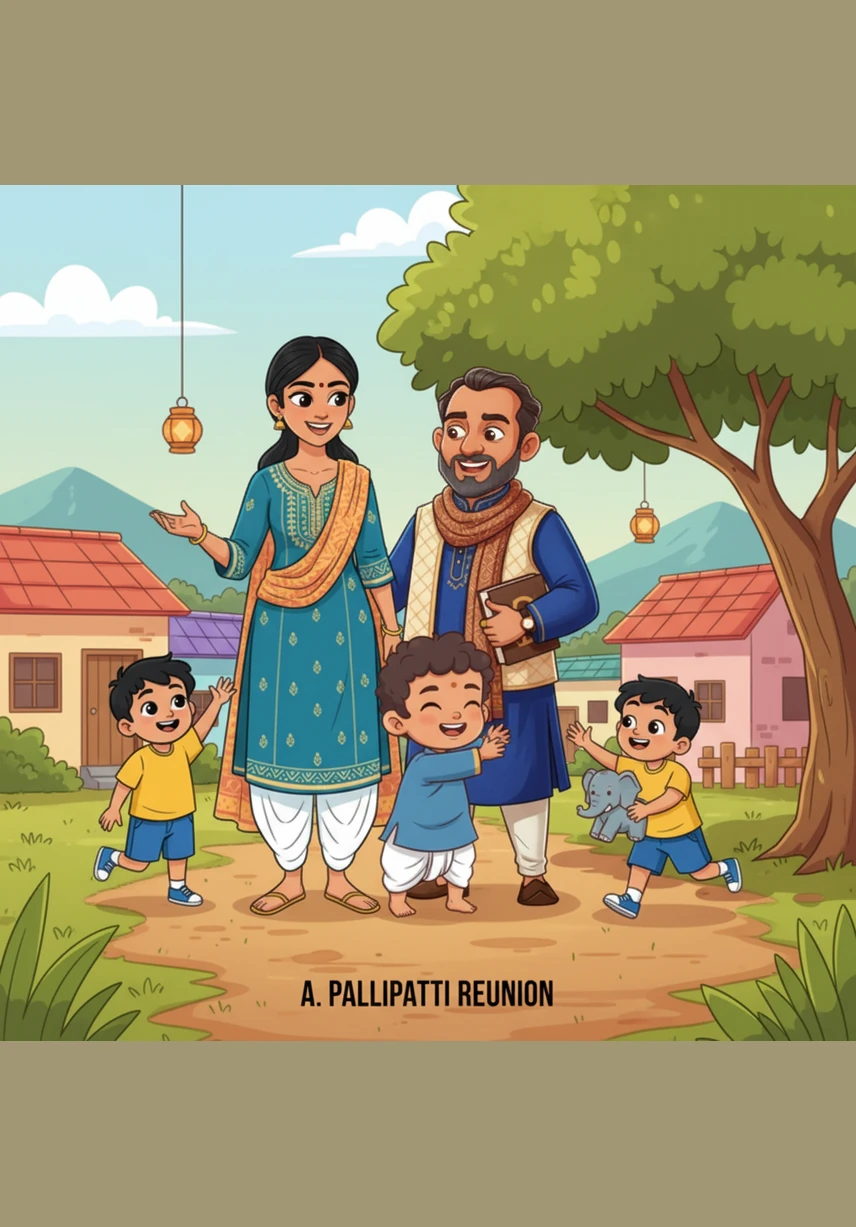 The family travels next to the village of A.Pallipatti in Dharmapuri, where another warm welcome awaits them. Ashreeth is greeted with hugs from his other Thatha and Patti, and his dear Athai is there to give him a big kiss on the cheek.