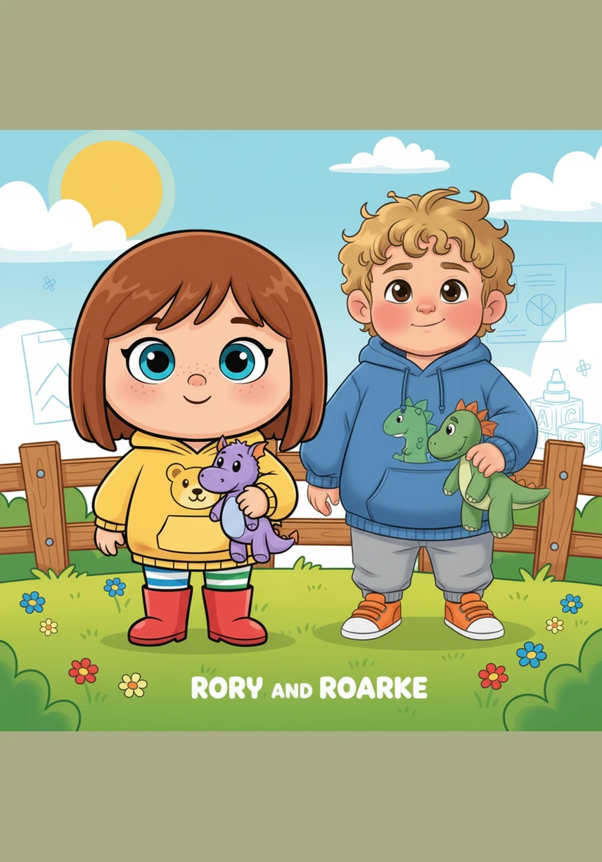 The twins play with a wand that blows giant, shimmering bubbles into the air. Rory laughs as she tries to catch them, calling out "Pop! Pop! Pop!" Roarke stands very still, watching the rainbow colors swirl inside the bubbles as they float past him.