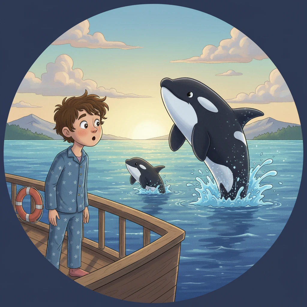 Enfin, le jour tant attendu arriva : ils montèrent à bord d'un bateau pour se rapprocher des orques. Mathéo n'en croyait pas ses yeux ! Les orques étaient énormes, et même les bébés étaient impressionnants. Ce voyage resterait gravé dans sa mémoire à jamais.