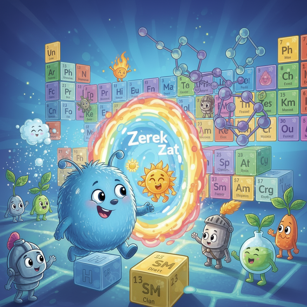 Зерек Зат барлық элементтермен дос болды. Олар бірге түрлі реакциялар жасап, жаңа қосылыстар құрды. Бұл оның химияға деген қызығушылығын арттыра түсті.