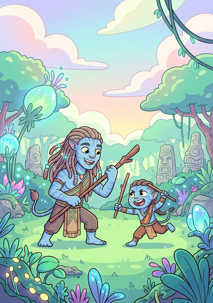 涅槃的父亲，一位德高望重的阿凡达长老，开始教导他战斗技巧和潘多拉的古老智慧。涅槃展现出惊人的天赋，迅速成长为一名优秀的战士。