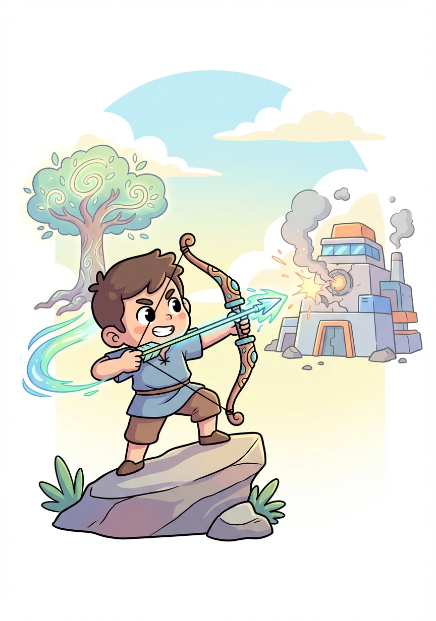 涅槃重新站了起来，他手持着父亲留下的战弓，射出蕴含着灵魂之树能量的箭矢，摧毁了地球人的指挥中心。