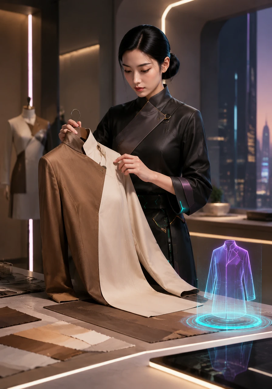 She adjusts the brown and cream tones to ensure the contrast is soft yet distinct. The entire design feels uncluttered, sophisticated, and perfectly suited for a high-end Instagram feed.