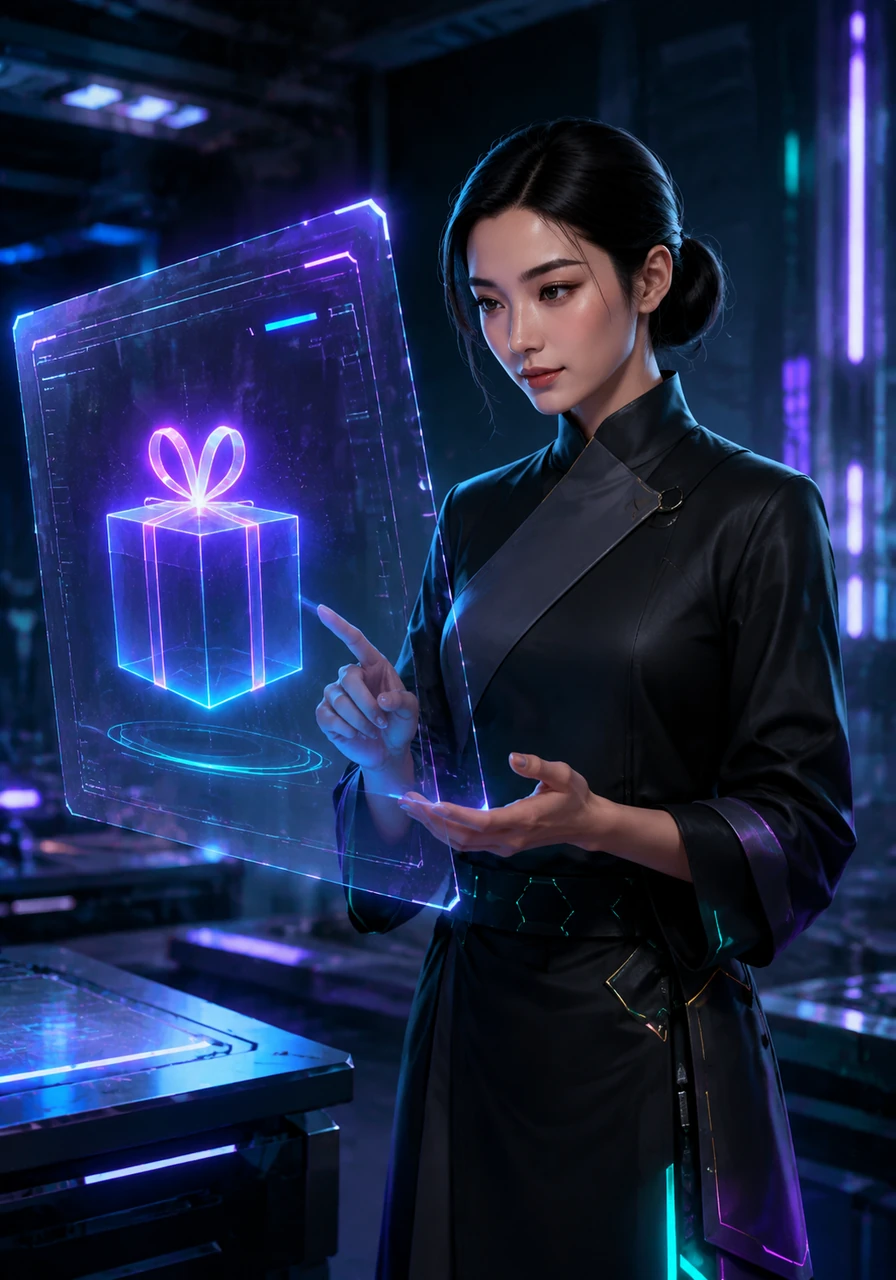 The final digital design glows on her screen, embodying the essence of her craft. It is a minimalist masterpiece, representing the joy of gifting without any unnecessary noise.