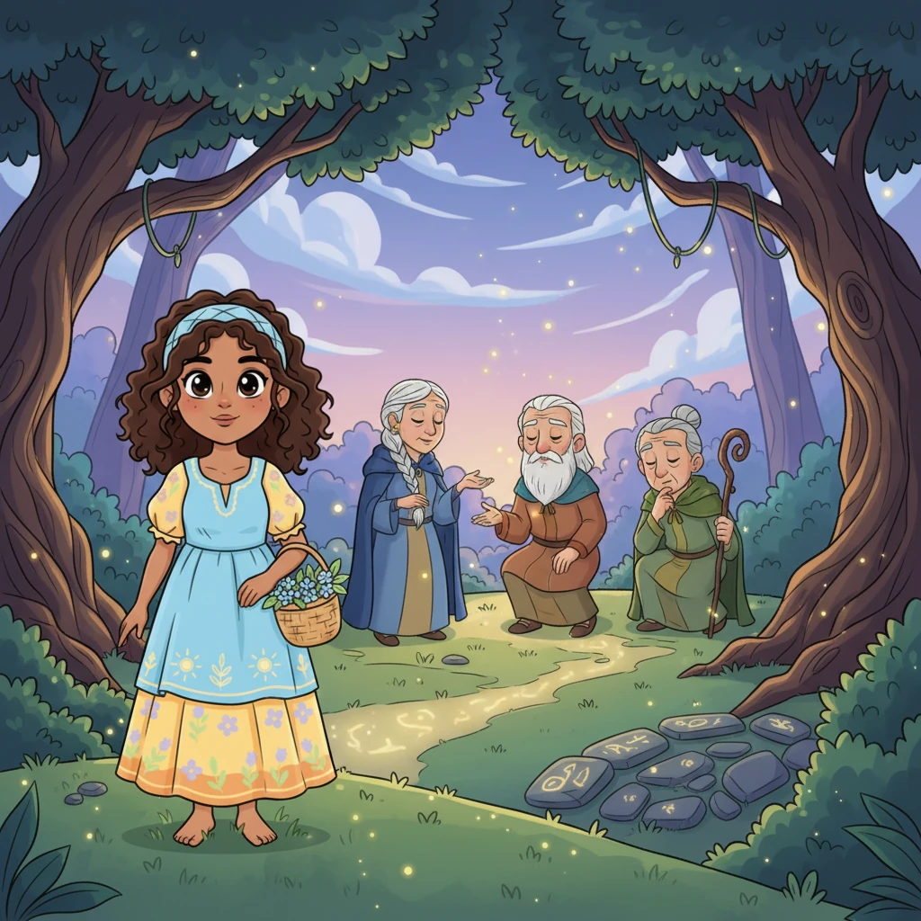 The ancient drums slowly fade into a gentle hum, leaving the air still and heavy with anticipation. Though Nia doesn't yet know it, the wise elders are already gathered, their faces etched with contemplation, speaking her name and pondering the extraordinary path she has bravely chosen to walk.