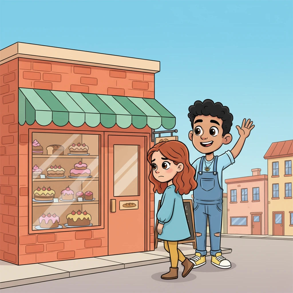 Peter, a kind-hearted man who runs the corner bakery, often sees Jo walking home alone, day after day. He notices the quiet sadness in her eyes and feels a tug at his own heart. He always offers her a warm smile and a friendly wave.