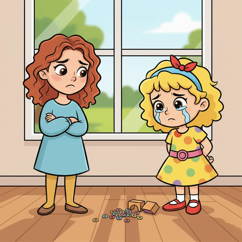 Helen, feeling overwhelmed by her own struggles and the weight of her responsibilities, snaps at Jo one morning for a small, innocent mess. Jo shrinks back, hurt by her mother's harsh words and the sudden distance between them. The incident leaves both of them feeling sad and misunderstood.