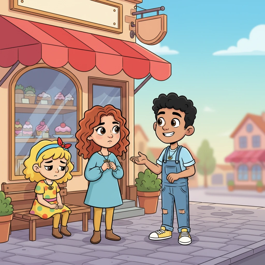 Peter, sensing the tension and Jo's quiet sadness, gently speaks to Helen outside the bakery one afternoon. He doesn't criticize, but softly reminds her of Jo's tender heart and her deep need for love and attention. He shares how much joy Jo brings to the bakery, highlighting her kind spirit.