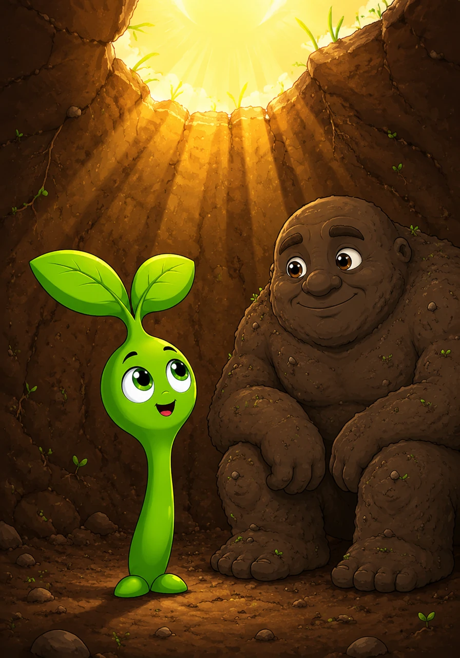 Every morning, Pip looked up at the golden sun shining through the tiny cracks in the soil. Is it today, he asked with excitement, have I finally grown into a tall and strong tree yet?