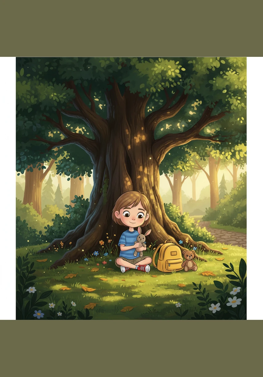 Leo finds a quiet spot under a big oak tree to listen to the rustling leaves and singing birds. In the stillness, he feels a deep sense of peace and knows that he is a valuable part of the wide world.
