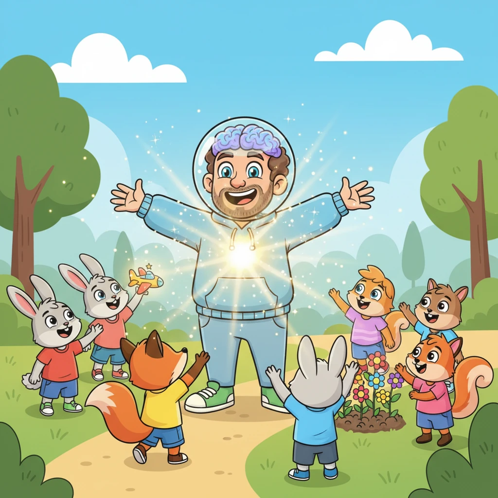 Art realized his gift wasn't just for fun; it brought happiness to others and made the world a little brighter. He felt a warm glow in his chest, understanding the responsibility and the immense joy that came with his unique ability. He loved making things better for his friends.