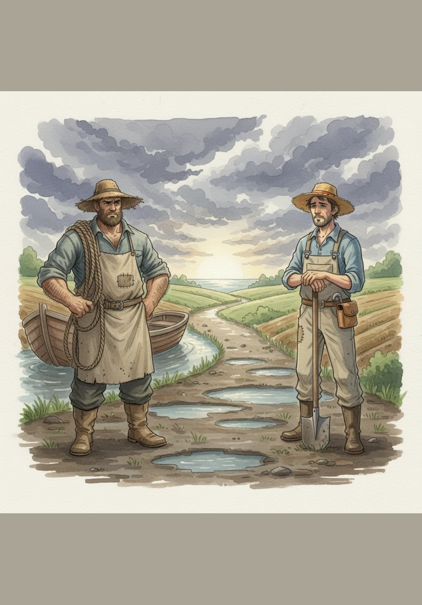 Nang tumigil ang ulan, agad na tiningnan ni Lito ang kanyang mga pananim sa bukid. Masaya siya dahil ligtas ang kanyang mga palay, ngunit wala siyang ulam na isda para sa kanyang hapunan.