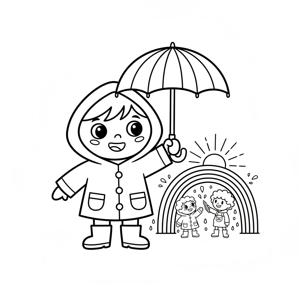rainbow coloring pages