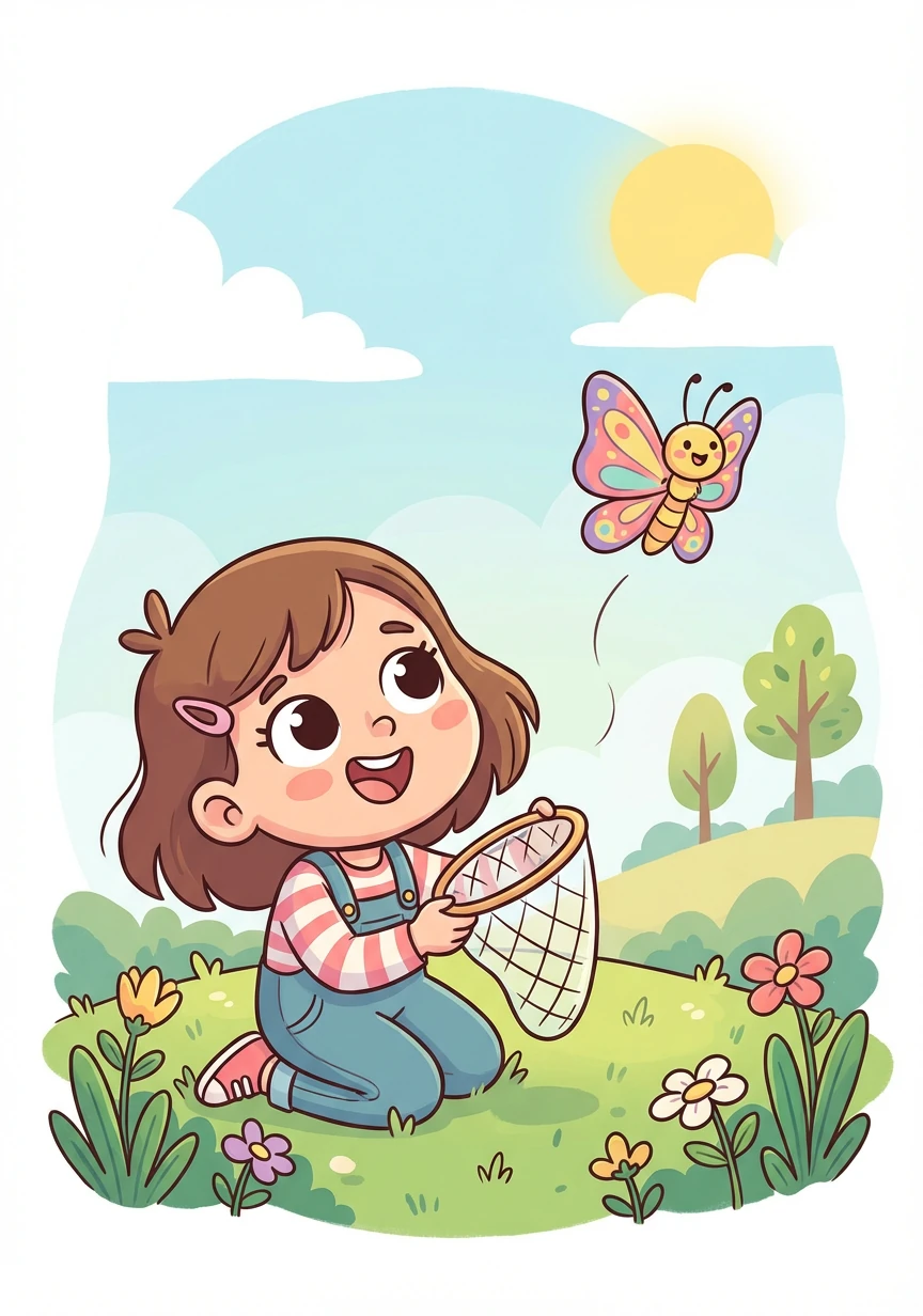 ליבי, עם לב זהב, שחררה את הפרפר מהרשת. הפרפר הודה לה ועף אל השמיים.