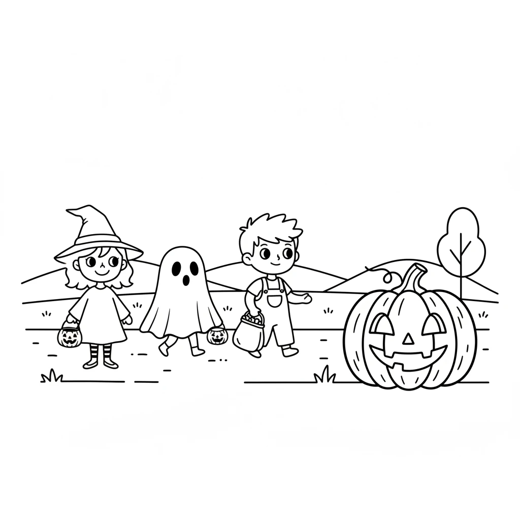 Soon, a few children wandered past the field, their trick-or-treat bags swinging. They saw the friendly, decorated pumpkin and gasped with delight. They knew someone very kind had been there.