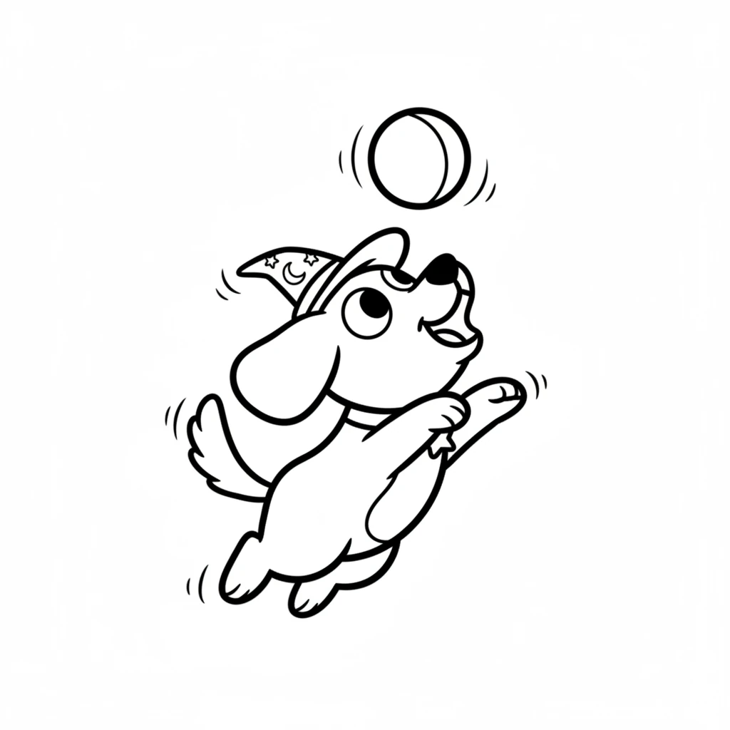 Cosmo tried again, wagging his tail with all his might. This time, his favorite red ball began to float gently in the air! He barked with delight, chasing it as it bobbed above his head.