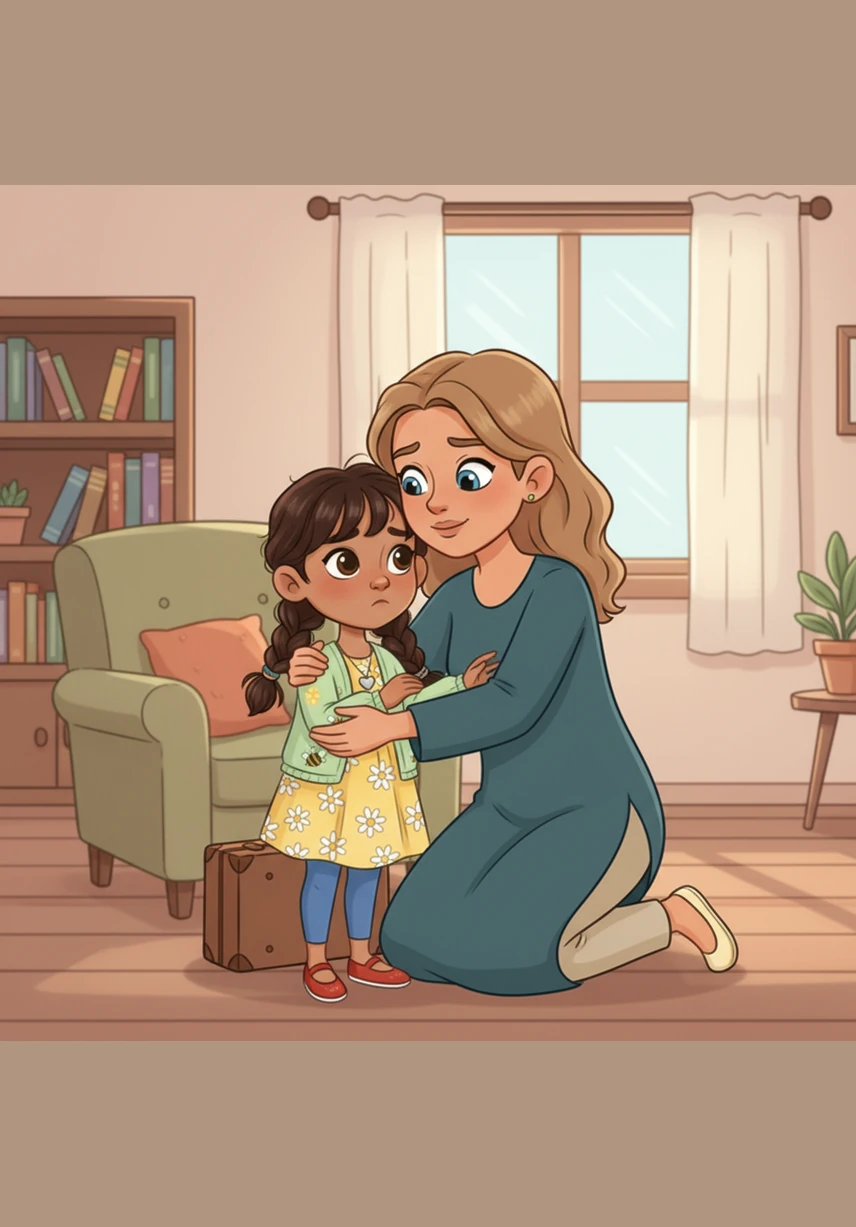 Amina feels a little bit sad and confused. She asks her mother why the flower is not growing yet. She wonders if the seed is sleeping too long.