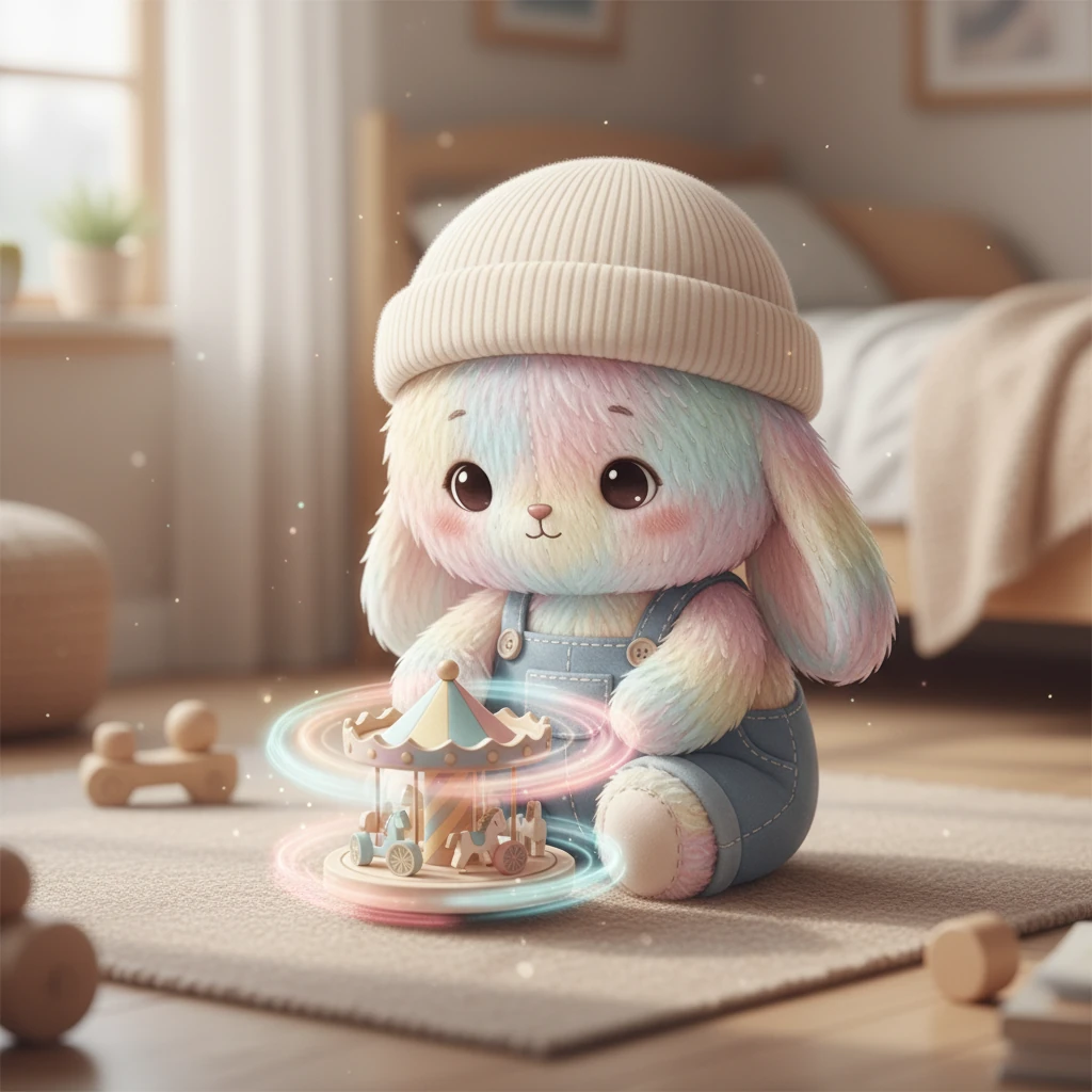 Pipo tinha um carrossel de madeira que girava e girava, criando um borrão de cores pastéis. Ele podia observá-lo por longos períodos, hipnotizado pelo movimento constante e previsível. O ritmo suave e repetitivo do brinquedo trazia uma sensação de calma e ordem para seu coraçãozinho, um conforto que outras brincadeiras mais agitadas não ofereciam.