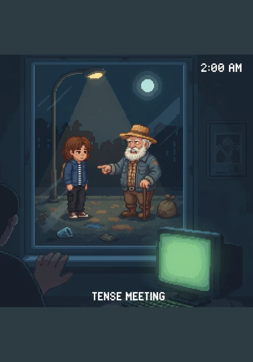 A week passes, and every night at exactly two in the morning, Leo watches through the peephole as the routine repeats. The neighbor always leaves with the bulging black bag, but when he returns much later, the bag is always gone.