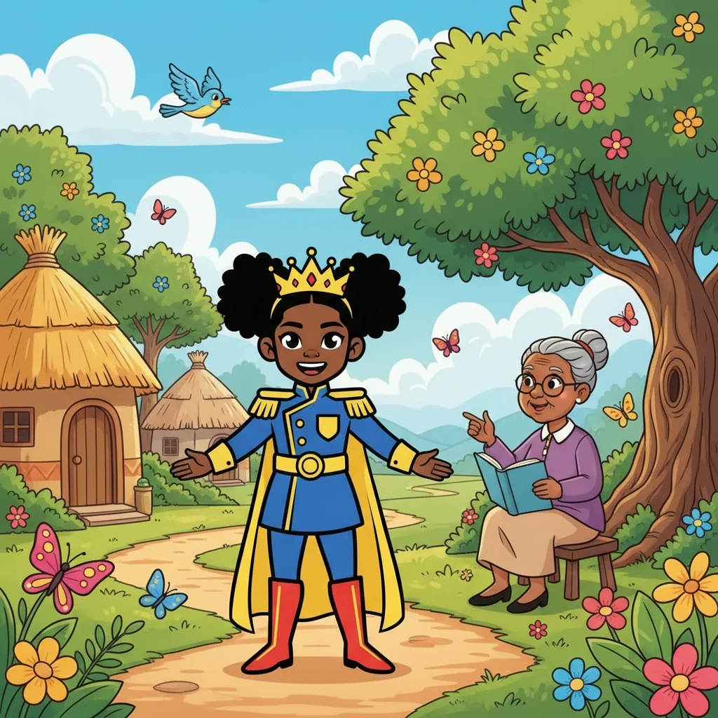Adekemi spent her days exploring the vibrant landscapes of her village, her imagination soaring as high as the birds that flew above. She loved to listen to her grandmother's stories of brave warriors and wise leaders, fueling her own aspirations for greatness.