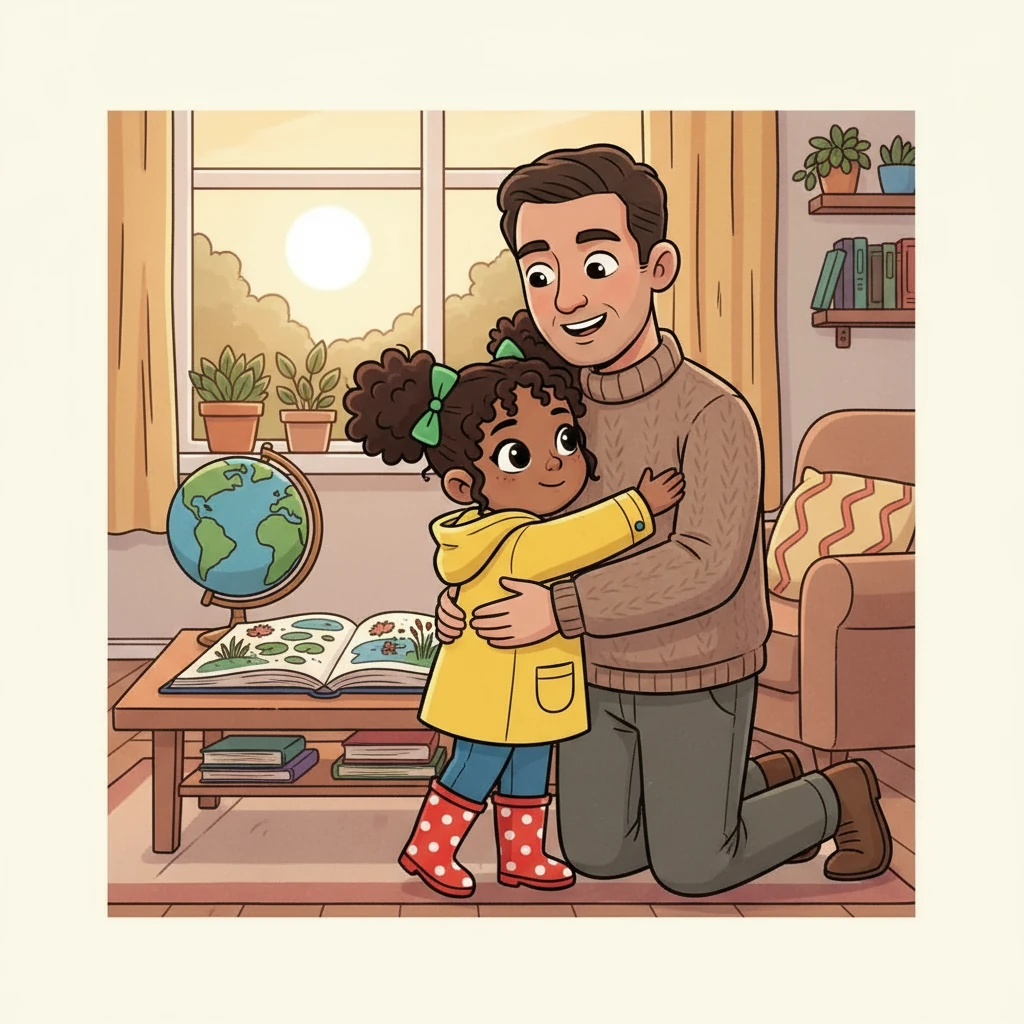 Back home, Natalie decided she wanted to learn more about wetlands. She hugged Papa, feeling inspired and excited about her future studies. She knew she wanted to protect these beautiful places.