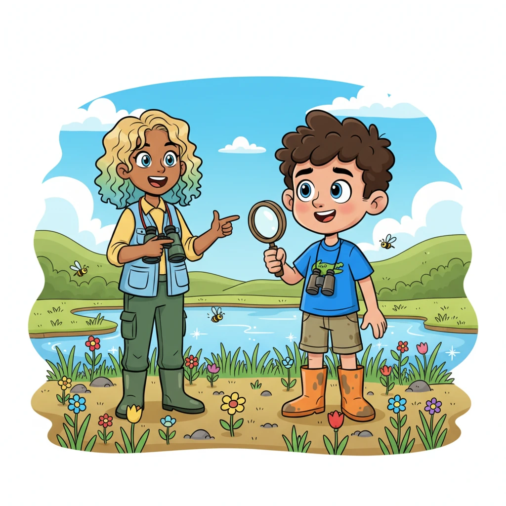Weeks turned into months, and the small patch of wetland Ollie and his friends had tended began to transform. New shoots of green peeked through the soil, colorful flowers bloomed, and the water sparkled a little brighter. It was a small but mighty victory!
