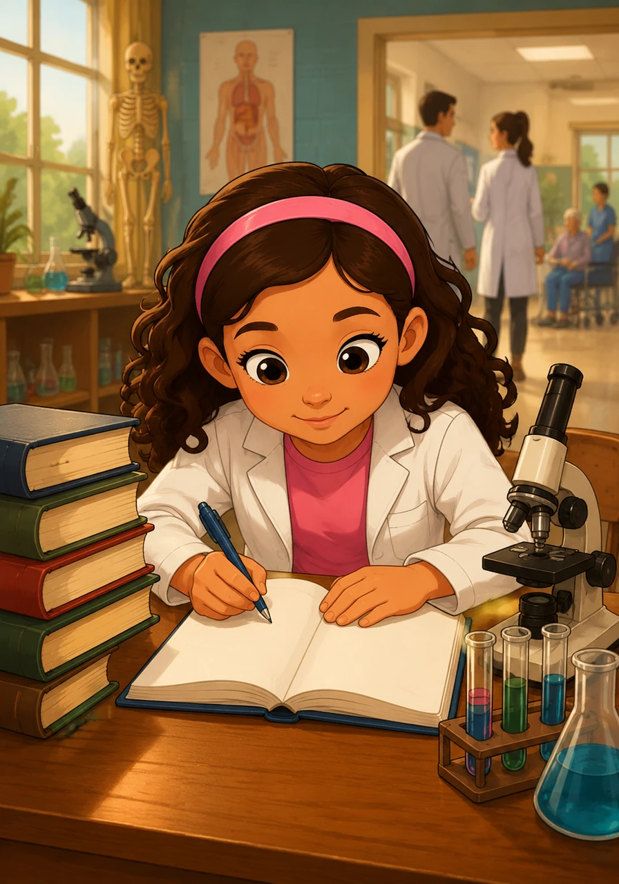 To prepare for her future, Maya plans to study exceptionally hard in her science classes and volunteer at the local community hospital. She looks forward to shadowing real doctors, learning how they make quick decisions, and understanding the dedication needed for medical school.