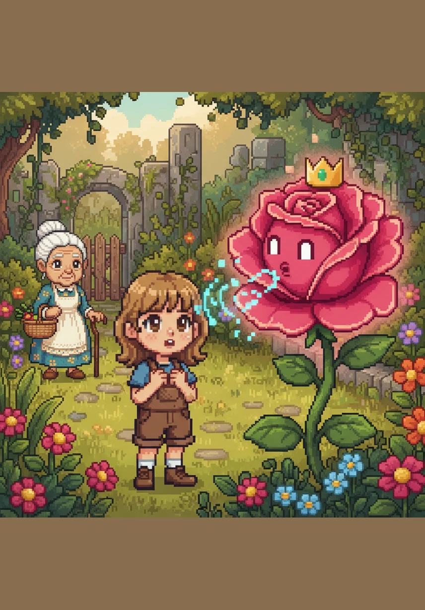 To Lily's astonishment, the rose’s petals fluttered like tiny lips as a melodic voice whispered her name. The flower introduced itself as Rosara, a guardian of a world that humans had long since forgotten. Its voice sounded like the tinkling of wind chimes on a summer breeze.