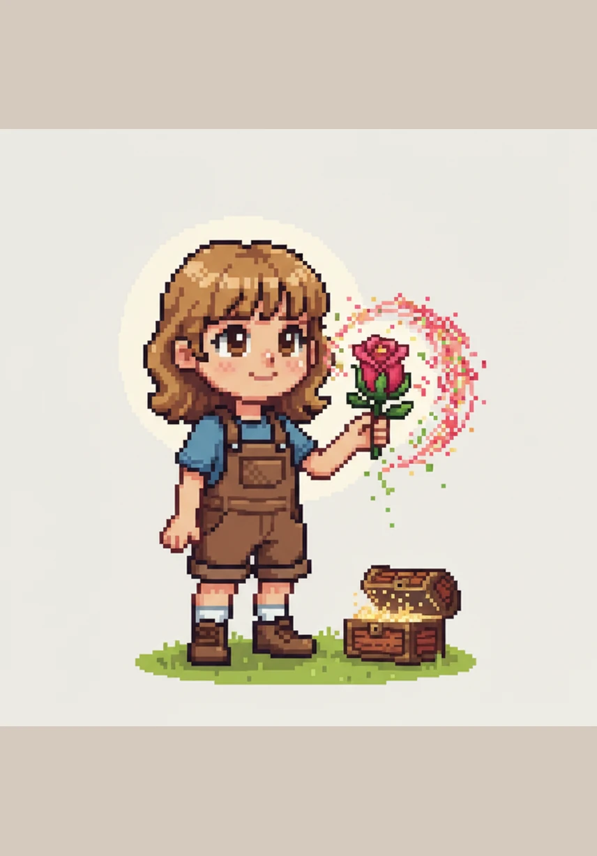 With a gentle touch of Lily’s finger to the glowing petal, the garden around her began to swirl and dissolve into vibrant streaks of light. The familiar oak trees stretched and twisted into crystalline spires reaching toward a violet sky. She felt a tingle of magic coursing through her veins as her ordinary world vanished.