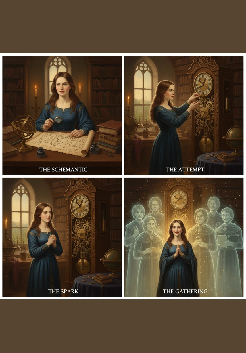 七岁的开学日到了，妈妈为 JoYing 扎起整齐标志性的长双马尾，全家人背上新书包在镜子前合影，JoYing 比出一个酷酷的手势，准备迎接新的挑战。