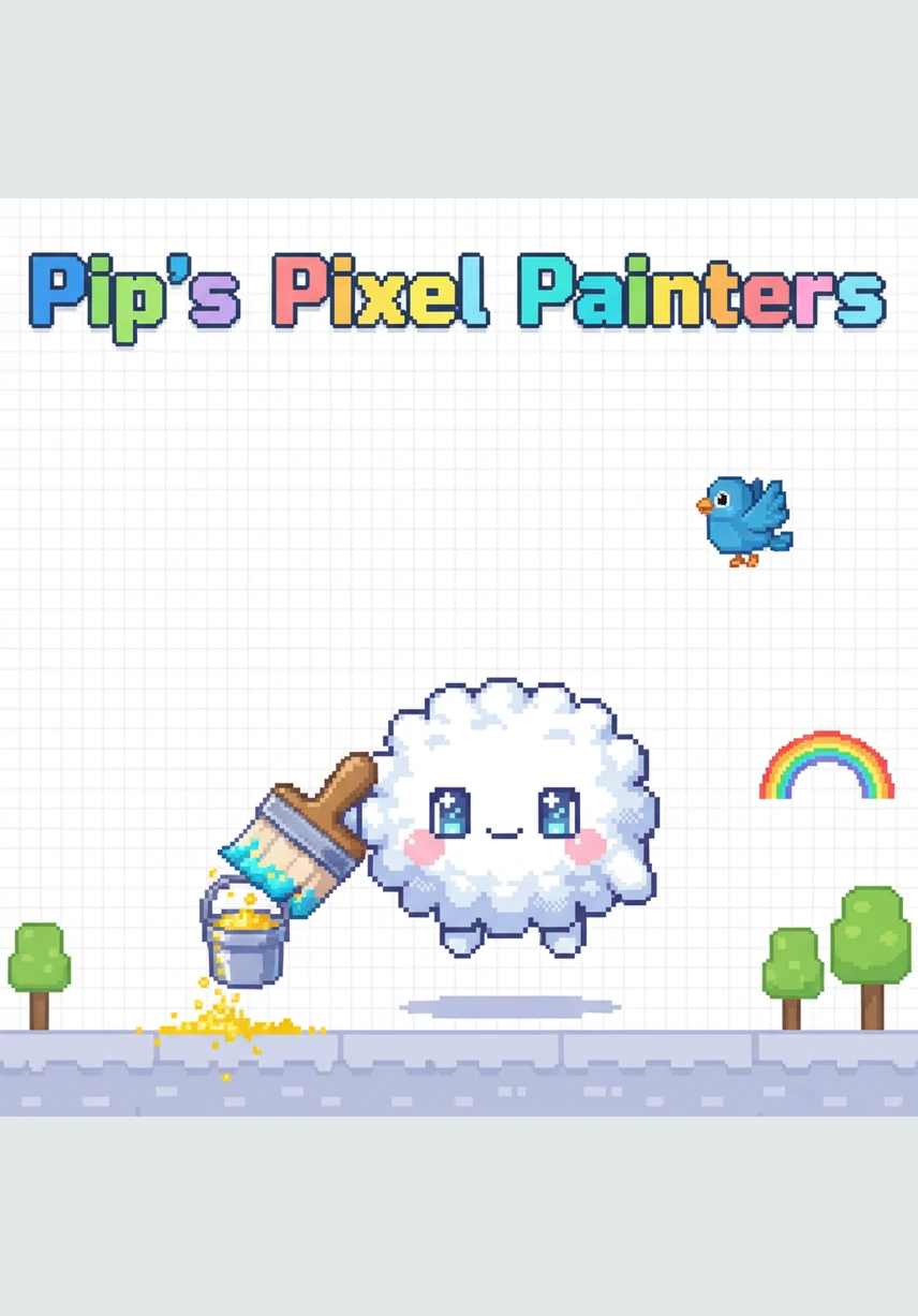 Pip dips his brush into the liquid gold and sweeps it across the vast, empty canvas of the sky. A brilliant trail of orange and amber follows his movement, lighting up the world with warmth.