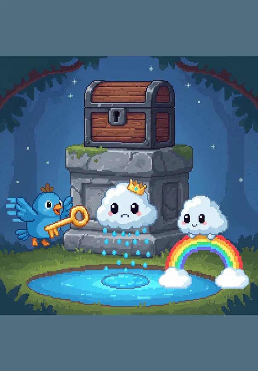 A group of tiny star-fairies joins them, fluttering around and dropping pinches of shimmering stardust. Pip giggles as the gold paint begins to twinkle and glow like a thousand tiny lanterns.