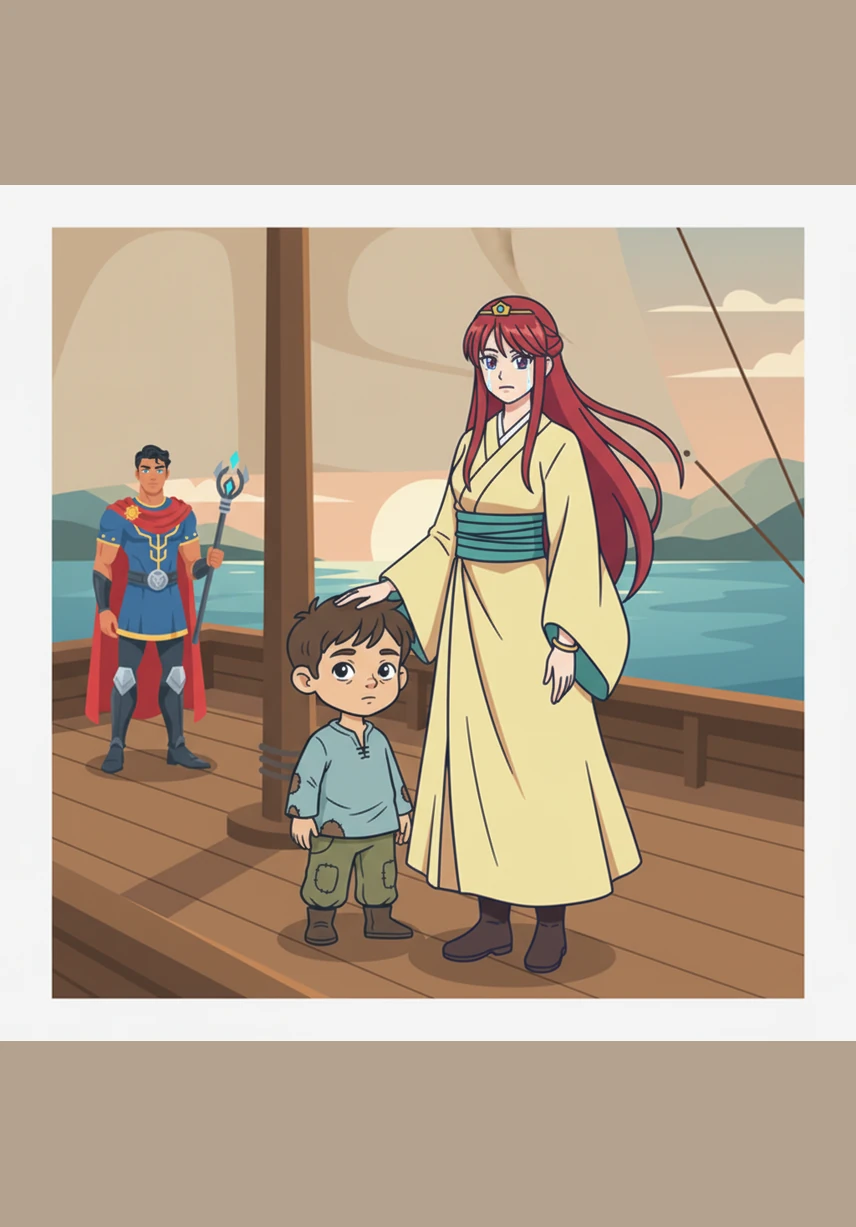 وقفت يونا على سطح السفينة تراقب الأفق البعيد والدموع في عينيها، تمسح على رأس شقيقها وتعده بمستقبل أفضل، رغم علمها أن وجهتهما القادمة تقع أيضاً تحت وطأة الاحتلال.