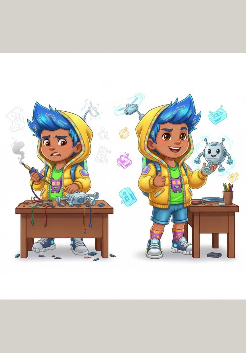 LEFT: He plays with a boat. It floats in a tub. RIGHT: A small red toy boat floats in a bathtub full of white bubbles.