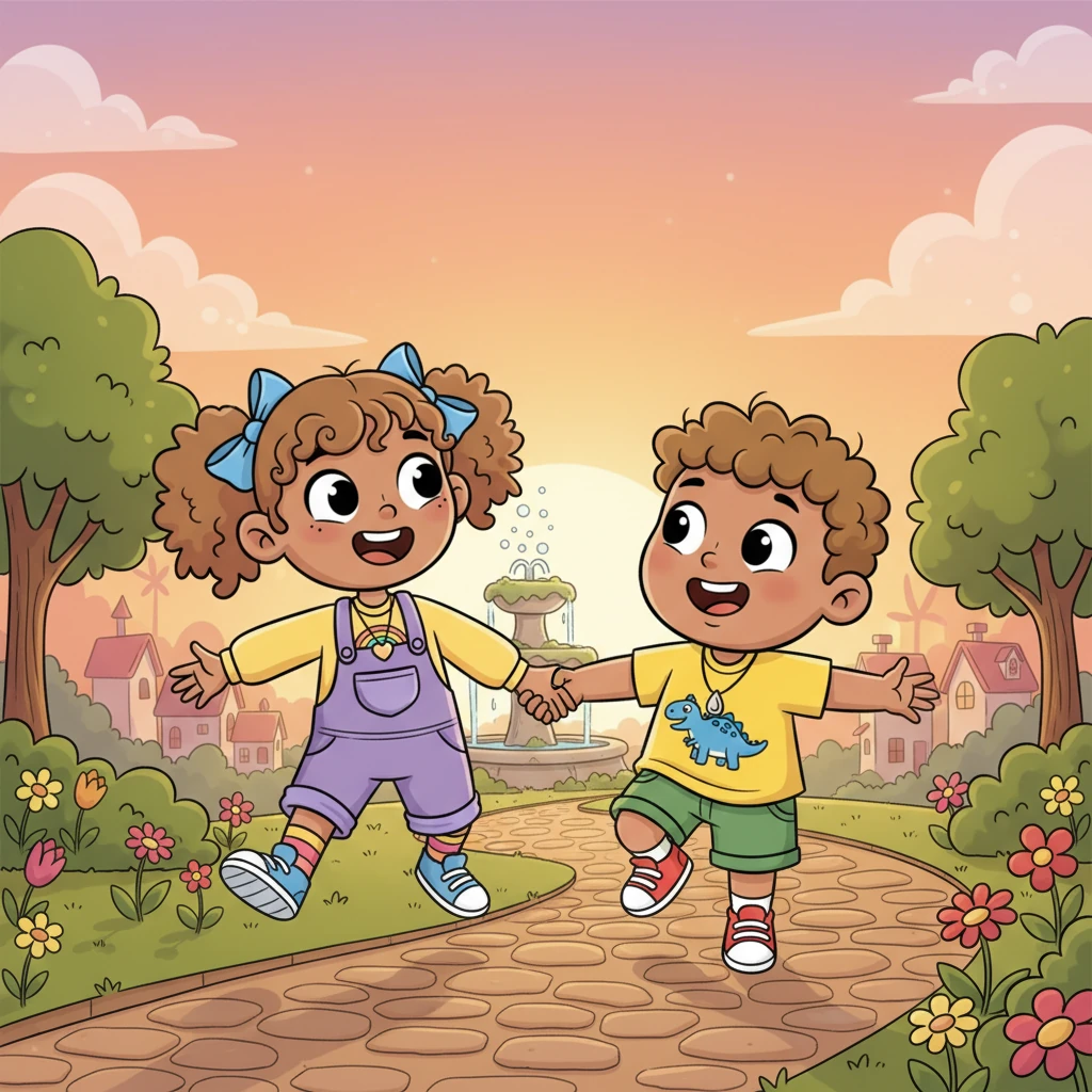 As the sun began to set, painting the sky in soft oranges and pinks, Lily and Tom knew their secret fountain had given them a special gift: the pure, endless joy of being young. They promised to always remember their bubbly adventure and to share their happy, playful spirit with everyone they met. They skipped home, their hearts full of magic.