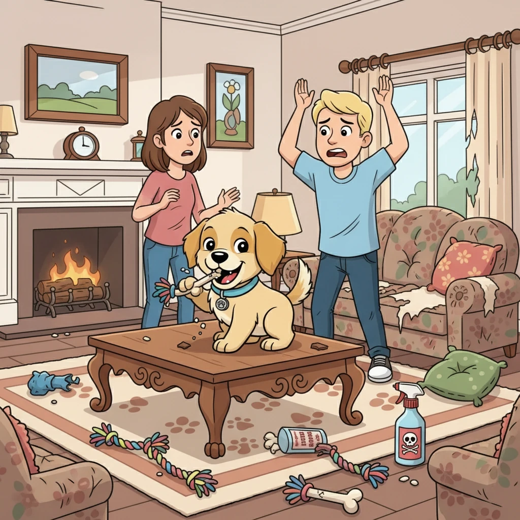 Kathy and Brian tried everything. They offered Harley delicious chew toys and bones, sprayed bitter apple on the furniture, but nothing seemed to deter him. Harley, seemingly oblivious to their frustrations, continued his chewing spree with boundless enthusiasm.