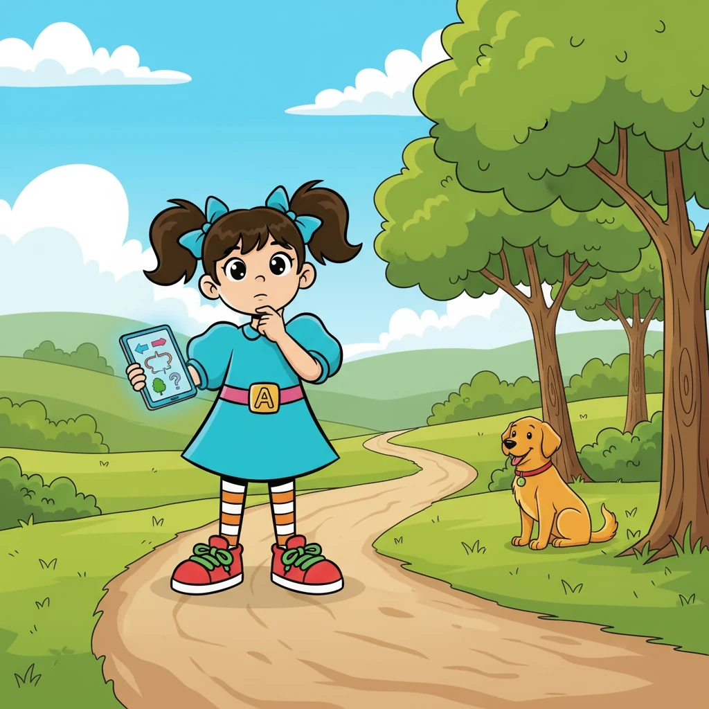 Elif, algoritmasını oluşturmaya başladı. Önce düz bir yolda ilerleyecek, sonra sağa dönecek ve ağaçları kontrol edecekti. Eğer köpek bulunamazsa, bu adımları tekrar edecekti.