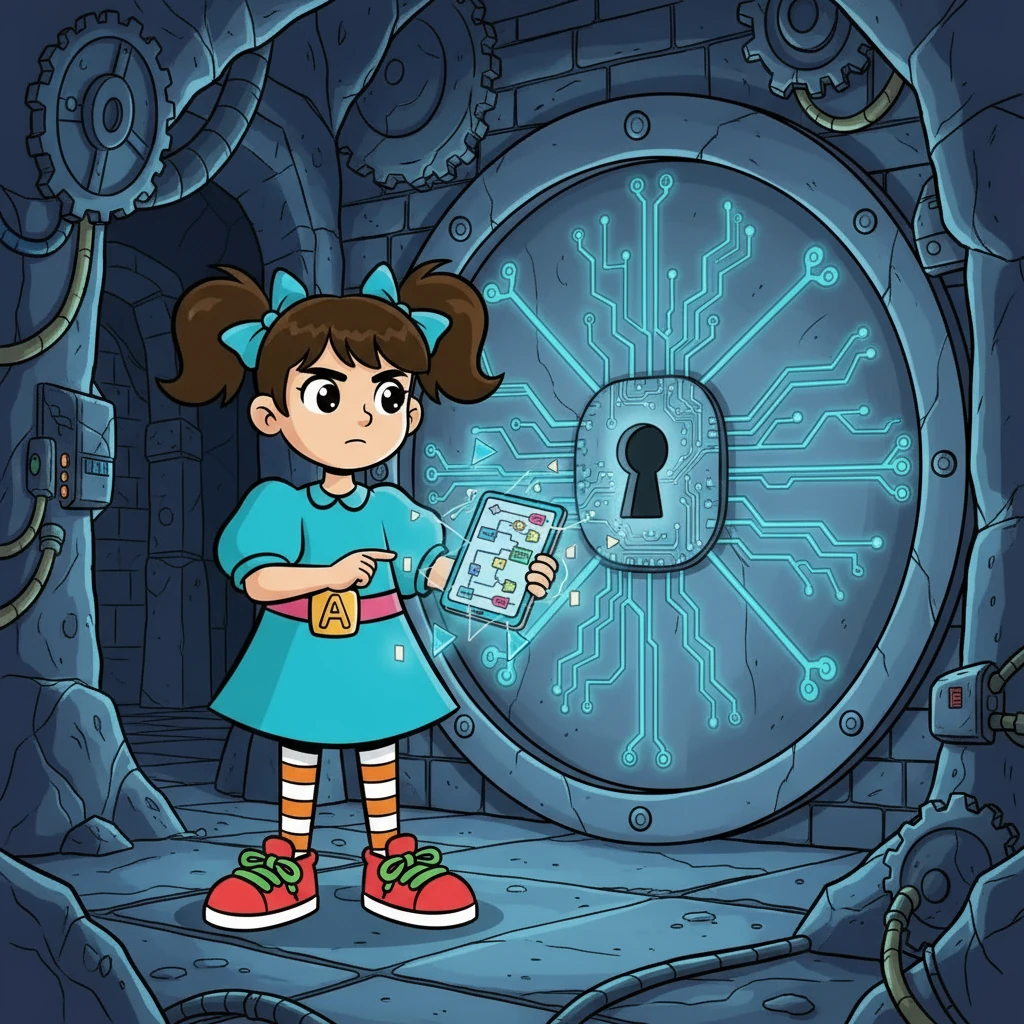 Elif, oyunda daha zorlu görevlerle karşılaştı. Şifreli bir kapıyı açmak için karmaşık bir algoritma tasarlaması gerekiyordu. Bu sefer döngüler ve koşullar kullanacaktı.