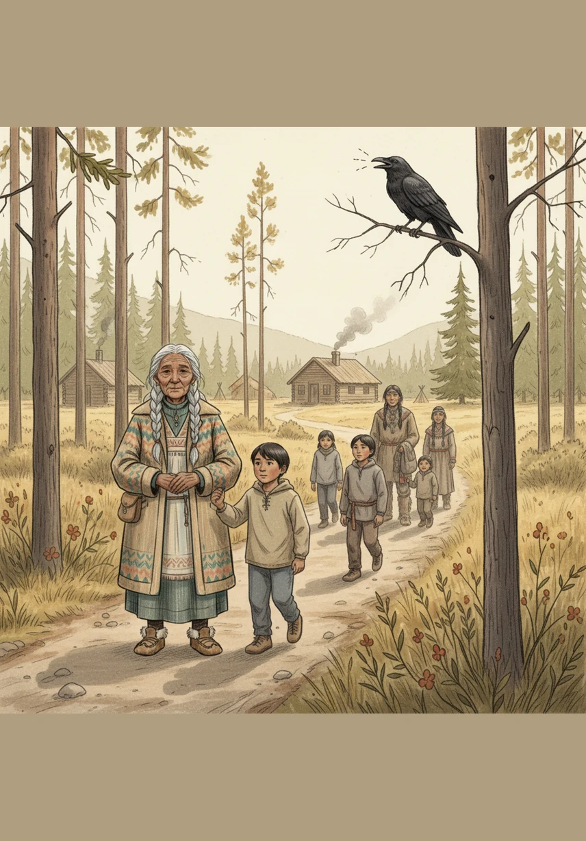 The walk to the village school is a lesson in itself, with the crisp morning air carrying the ancient messages of the wind. Every rustle in the willow bushes and every distant call of the raven is a greeting from the land that knows her name and her family's history.