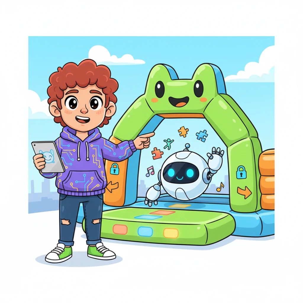 Next, Cody designed the "Welcome Wagon," a friendly, bouncy area where his fort's helper bot would greet every visitor with a cheerful wave. This special section made sure everyone knew exactly where to go and what fun activities awaited them inside. It was the first point of contact for all digital friends.