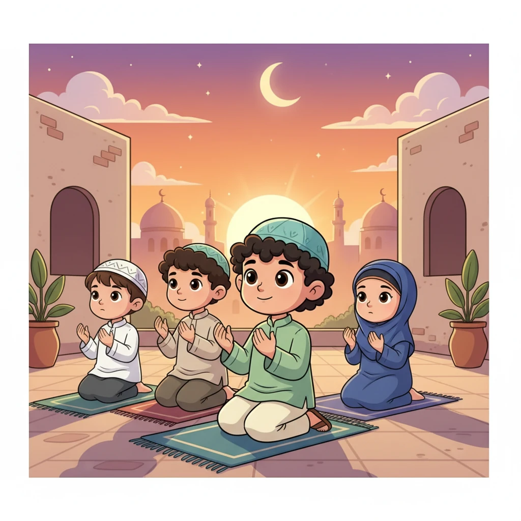 بلال نے ان بچوں کو دیکھا جو اللہ سے دعا مانگ رہے تھے۔ اس نے محسوس کیا کہ اس کے دل میں بھی امن اور سکون ہے۔ اس نے ان کے ساتھ دعا میں شامل ہونے کا فیصلہ کیا۔