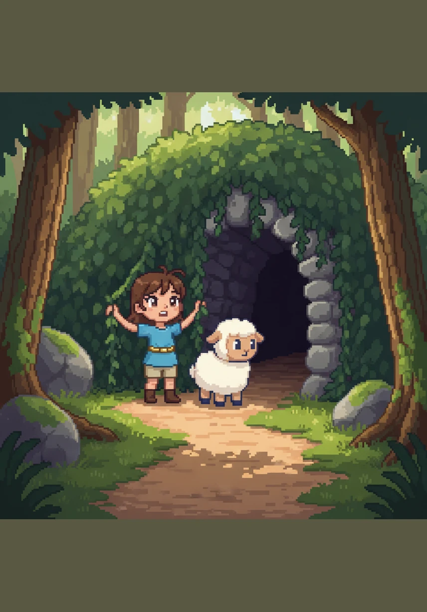 During one of their explorations, they stumbled upon a narrow, hidden trail tucked away from the main path. Following it, they discovered a mysterious old cave concealed behind a heavy curtain of green ivy.