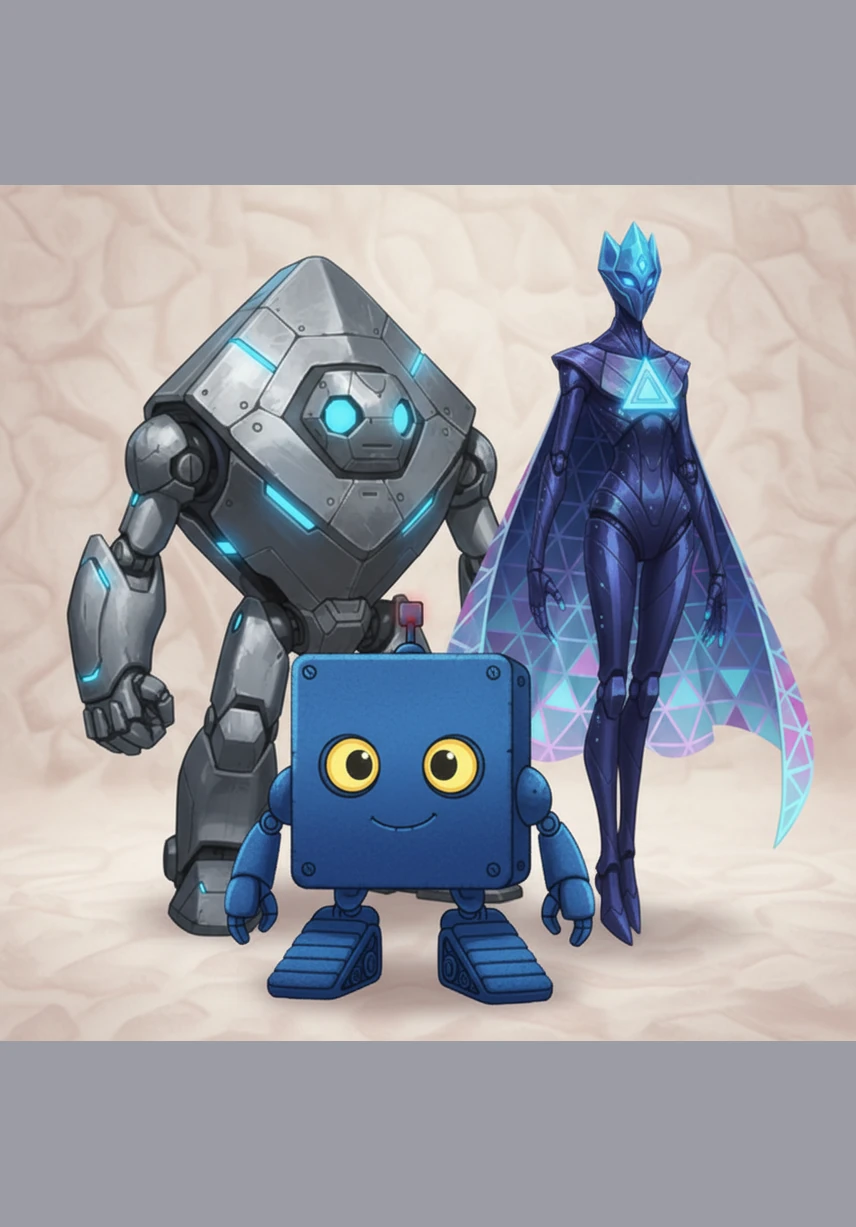 In the heart of the Quadrilateral Kingdom lived a small, perfectly even square named Squary. His world was made of right angles and four equal sides, where everything was orderly, stable, and predictable. He spent his days ensuring all the tiles in the town square were perfectly aligned.