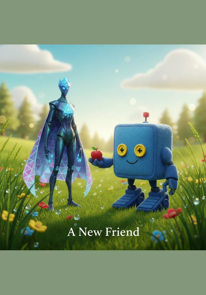 One sunny morning, Squary met his friend Rhombus, who was bouncing joyfully in a meadow filled with diamond-shaped flowers. Rhombus had equal sides just like Squary, but he always seemed a bit more rhythmic and tilted, dancing to his own unique beat among the swaying grass.