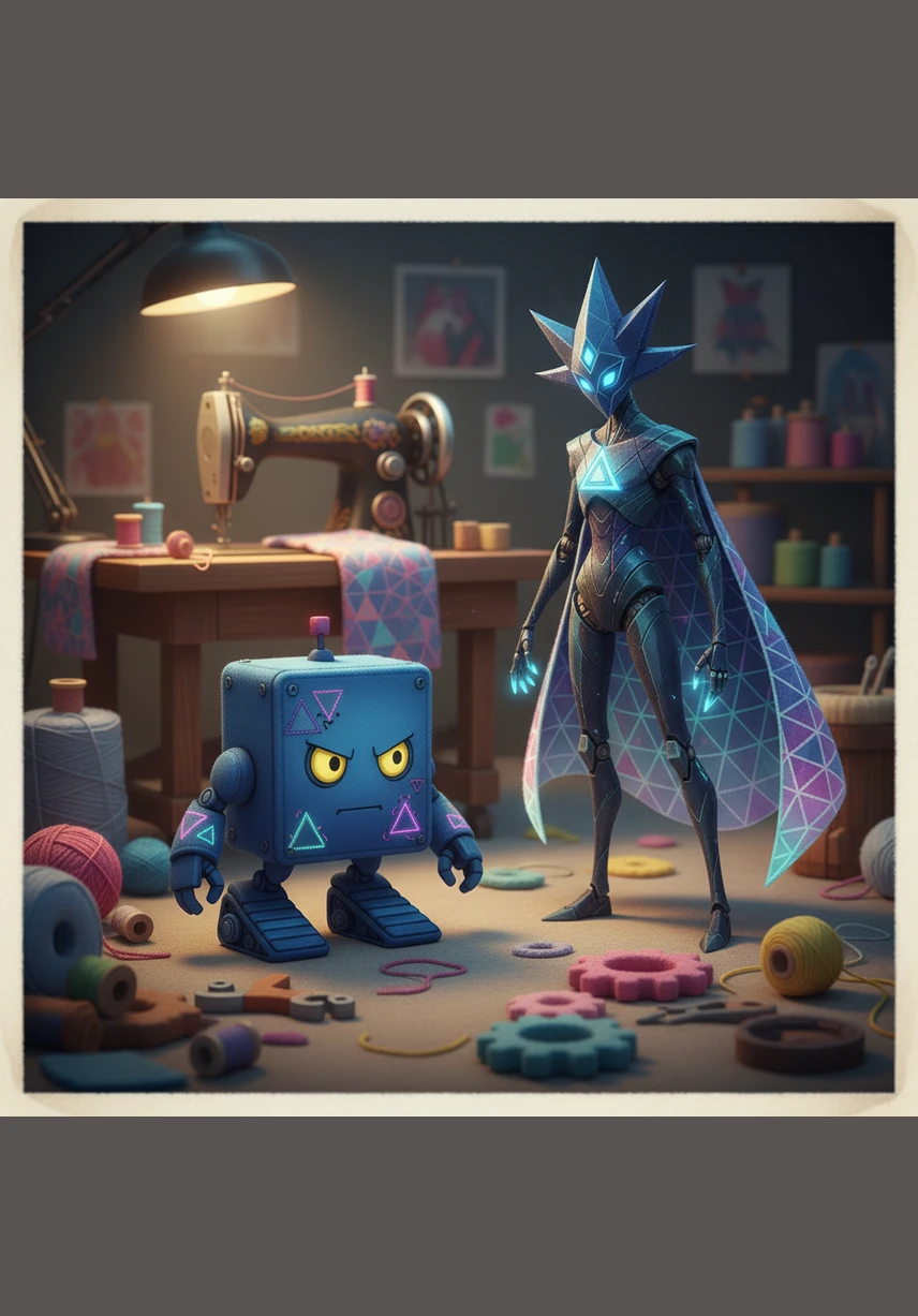 Then Squary had a brilliant idea and stood right next to a tall Triangle, creating a shape that looked like a cozy house with a pointed roof. The other shapes gasped in delight as they realized that by standing together, they could create something entirely new.