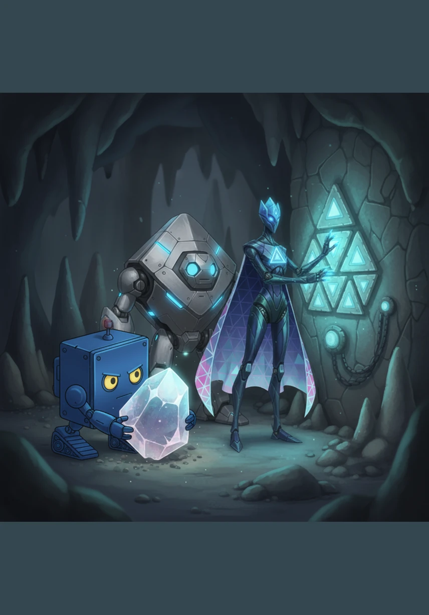 Soon, they were all working together to build a magnificent city where square walls supported triangular towers and trapezoid bridges spanned the gaps. Their combined strengths allowed them to create complex structures and beautiful patterns they never could have built alone.