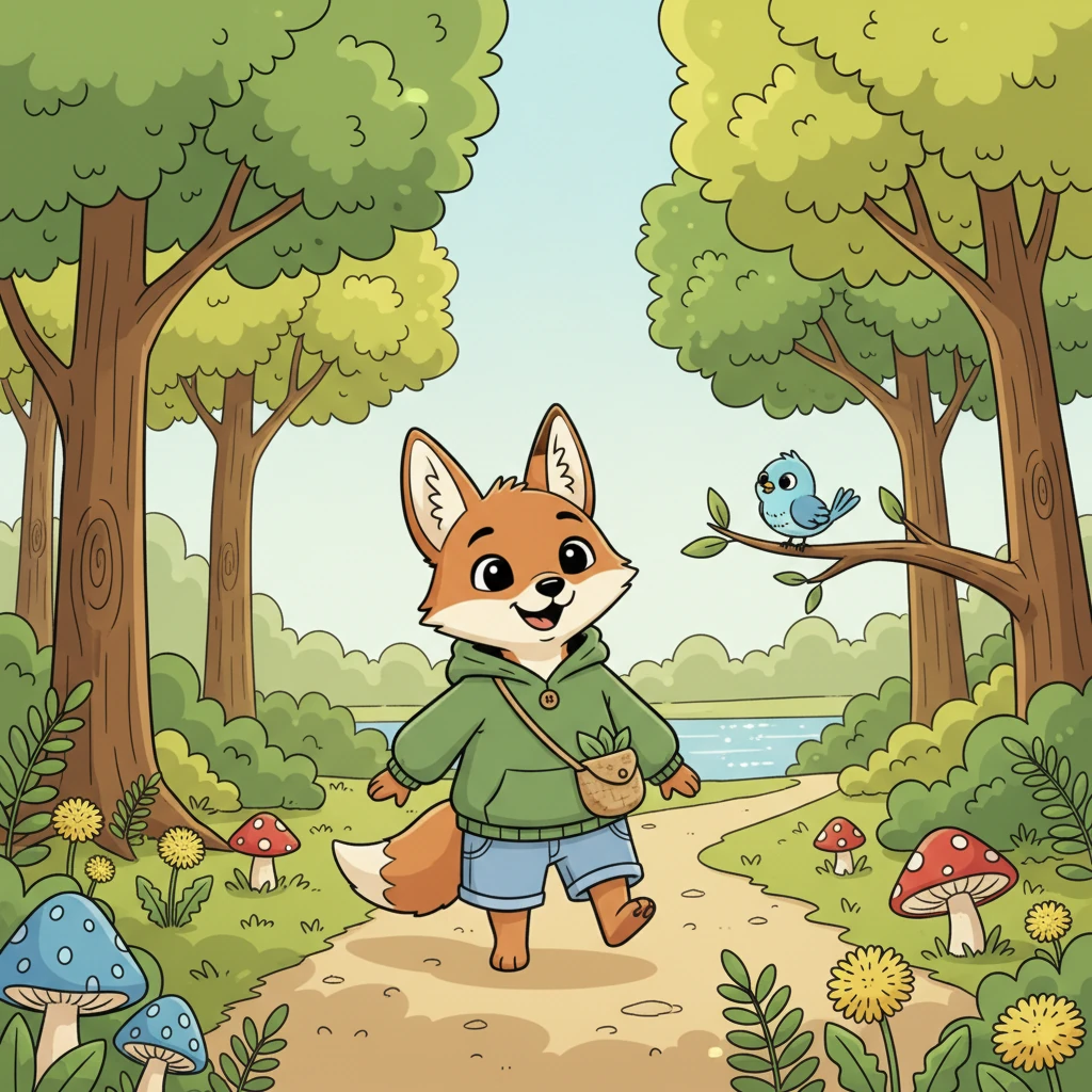 With a renewed spring in his step, Jasper continued his peaceful journey, his heart full. He knew that even on the most ordinary days, the forest held countless small adventures and moments of pure happiness, just waiting to be discovered.