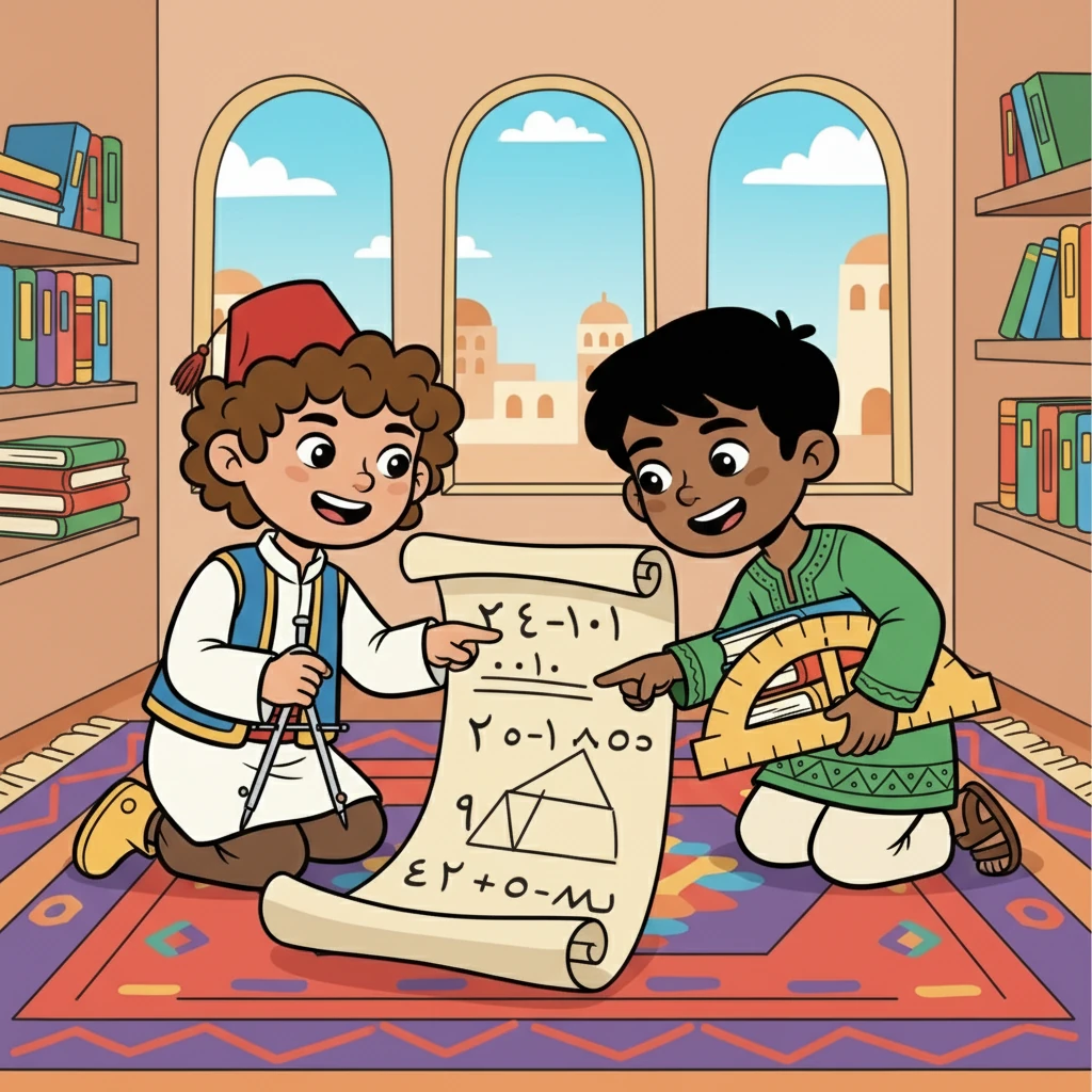 بدأ خالد ويحيى في مراجعة كل خطوة بعناية، محاولين تحديد الخطأ. وجدوا أنهم قد نسوا رقمًا صغيرًا. أصلحوا الخطأ، واستمروا في الحل.