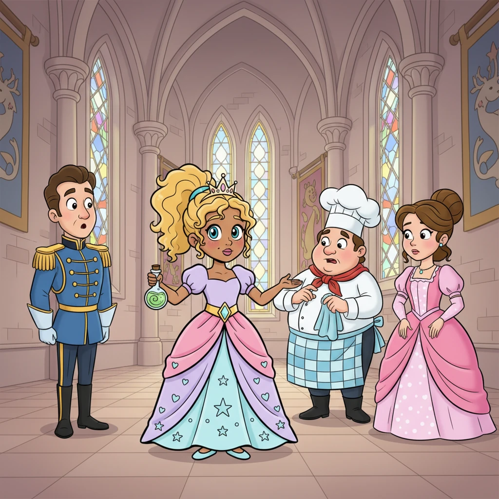 Back in the castle, everyone gasped. Her royal guards stood a little straighter, her chef polished his apron, and her lady-in-waiting smoothed her own dress. Petunia was undeniably magnificent, but a quiet awe, almost a stiffness, settled over the court.